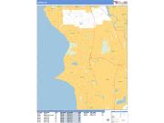 Burien <br /> Wall Map <br /> Basic Style 2022 Map