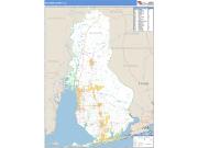 Baldwin County, AL <br /> Wall Map <br /> Zip Code <br /> Basic Style 2024 Map