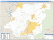 Calhoun County, AL <br /> Wall Map <br /> Zip Code <br /> Basic Style 2024 Map