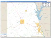 Chambers County, AL <br /> Wall Map <br /> Zip Code <br /> Basic Style 2024 Map