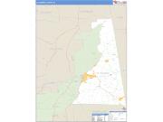 Cleburne County, AL <br /> Wall Map <br /> Zip Code <br /> Basic Style 2024 Map
