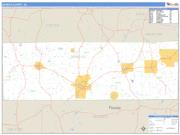 Geneva County, AL <br /> Wall Map <br /> Zip Code <br /> Basic Style 2024 Map