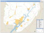 Jackson County, AL <br /> Wall Map <br /> Zip Code <br /> Basic Style 2024 Map