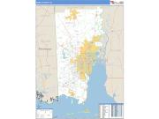 Mobile County, AL <br /> Wall Map <br /> Zip Code <br /> Basic Style 2024 Map