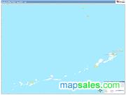 Aleutians West County, AK <br /> Wall Map <br /> Zip Code <br /> Basic Style 2024 Map