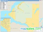 Anchorage County, AK <br /> Wall Map <br /> Zip Code <br /> Basic Style 2024 Map