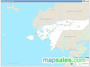 Bethel County, AK <br /> Wall Map <br /> Zip Code <br /> Basic Style 2024 Map