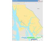 Juneau County, AK <br /> Wall Map <br /> Zip Code <br /> Basic Style 2024 Map
