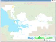 Northwest Arctic County, AK <br /> Wall Map <br /> Zip Code <br /> Basic Style 2024 Map