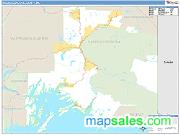 Valdez-Cordova County, AK <br /> Wall Map <br /> Zip Code <br /> Basic Style 2024 Map