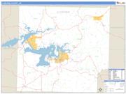 Cleburne County, AR <br /> Wall Map <br /> Zip Code <br /> Basic Style 2024 Map