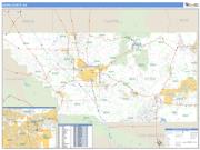 Kern County, CA <br /> Wall Map <br /> Zip Code <br /> Basic Style 2024 Map
