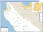 Monterey County, CA <br /> Wall Map <br /> Zip Code <br /> Basic Style 2024 Map