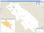 San Benito County, CA <br /> Wall Map <br /> Zip Code <br /> Basic Style 2024 Map