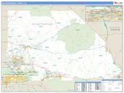 San Bernardino County, CA <br /> Wall Map <br /> Zip Code <br /> Basic Style 2024 Map