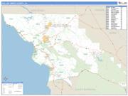 San Luis Obispo County, CA <br /> Wall Map <br /> Zip Code <br /> Basic Style 2024 Map