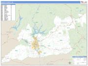 Shasta County, CA <br /> Wall Map <br /> Zip Code <br /> Basic Style 2024 Map