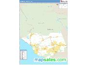 Ventura County, CA <br /> Wall Map <br /> Zip Code <br /> Basic Style 2024 Map