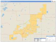 Broomfield County, CO <br /> Wall Map <br /> Zip Code <br /> Basic Style 2024 Map