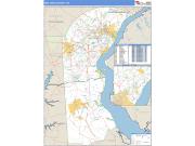 New Castle County, DE <br /> Wall Map <br /> Zip Code <br /> Basic Style 2024 Map