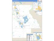 Highlands County, FL <br /> Wall Map <br /> Zip Code <br /> Basic Style 2024 Map