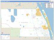 Indian River County, FL <br /> Wall Map <br /> Zip Code <br /> Basic Style 2024 Map