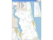 St. Johns County, FL <br /> Wall Map <br /> Zip Code <br /> Basic Style 2024 Map