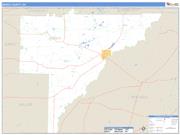 Baker County, GA <br /> Wall Map <br /> Zip Code <br /> Basic Style 2024 Map