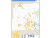 Bartow County, GA <br /> Wall Map <br /> Zip Code <br /> Basic Style 2024 Map