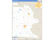 Brooks County, GA <br /> Wall Map <br /> Zip Code <br /> Basic Style 2024 Map