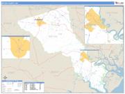 Bryan County, GA <br /> Wall Map <br /> Zip Code <br /> Basic Style 2024 Map