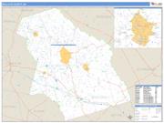 Bulloch County, GA <br /> Wall Map <br /> Zip Code <br /> Basic Style 2024 Map