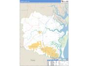 Camden County, GA <br /> Wall Map <br /> Zip Code <br /> Basic Style 2024 Map