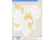 Cobb County, GA <br /> Wall Map <br /> Zip Code <br /> Basic Style 2024 Map