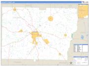 Colquitt County, GA <br /> Wall Map <br /> Zip Code <br /> Basic Style 2024 Map