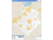 Gwinnett County, GA <br /> Wall Map <br /> Zip Code <br /> Basic Style 2024 Map