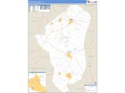 Jefferson County, GA <br /> Wall Map <br /> Zip Code <br /> Basic Style 2024 Map