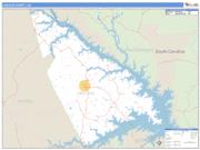 Lincoln County, GA <br /> Wall Map <br /> Zip Code <br /> Basic Style 2024 Map