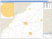 Mitchell County, GA <br /> Wall Map <br /> Zip Code <br /> Basic Style 2024 Map