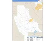 Ware County, GA <br /> Wall Map <br /> Zip Code <br /> Basic Style 2024 Map