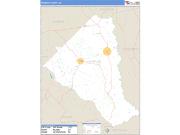 Wheeler County, GA <br /> Wall Map <br /> Zip Code <br /> Basic Style 2024 Map