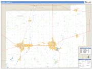 Coles County, IL <br /> Wall Map <br /> Zip Code <br /> Basic Style 2024 Map