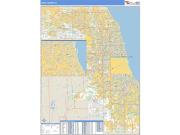 Cook County, IL <br /> Wall Map <br /> Zip Code <br /> Basic Style 2024 Map