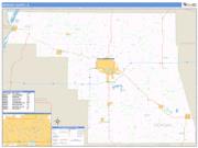 Morgan County, IL <br /> Wall Map <br /> Zip Code <br /> Basic Style 2024 Map