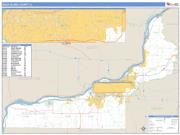 Rock Island County, IL <br /> Wall Map <br /> Zip Code <br /> Basic Style 2024 Map