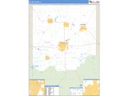 Saline County, IL <br /> Wall Map <br /> Zip Code <br /> Basic Style 2024 Map
