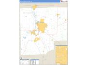 Bartholomew County, IN <br /> Wall Map <br /> Zip Code <br /> Basic Style 2024 Map