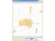 Delaware County, IN <br /> Wall Map <br /> Zip Code <br /> Basic Style 2024 Map