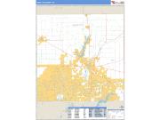 Hamilton County, IN <br /> Wall Map <br /> Zip Code <br /> Basic Style 2024 Map