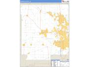 Hendricks County, IN <br /> Wall Map <br /> Zip Code <br /> Basic Style 2024 Map